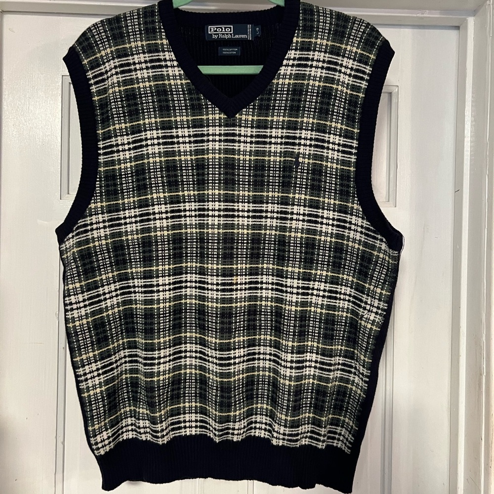 PERFECT CONDITION MENS POLO SWEATER VEST SIZE L
